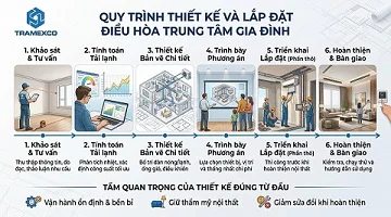 Quy trình thiết kế hệ thống điều hòa trung tâm gia đình