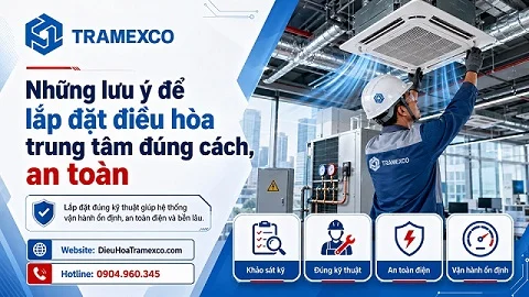 Những lưu ý để lắp đặt điều hòa trung tâm đúng cách, an toàn