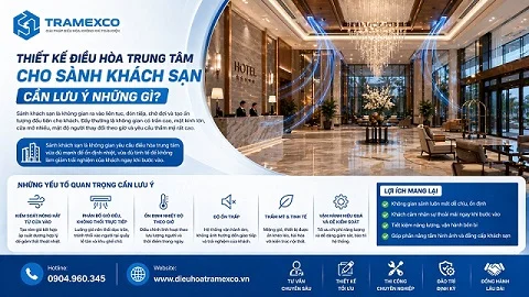 Thiết kế điều hòa trung tâm cho sảnh khách sạn cần lưu ý những gì?