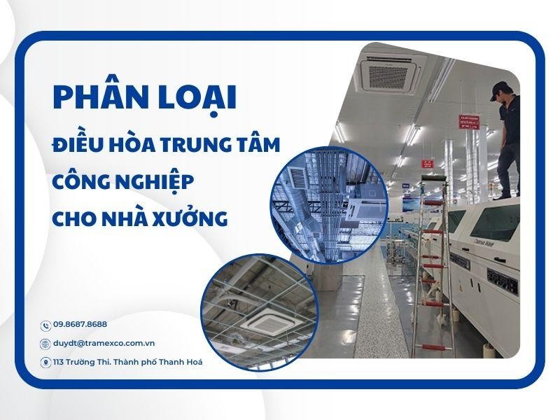 Phân loại các điều hòa trung tâm công nghiệp cho nhà xưởng