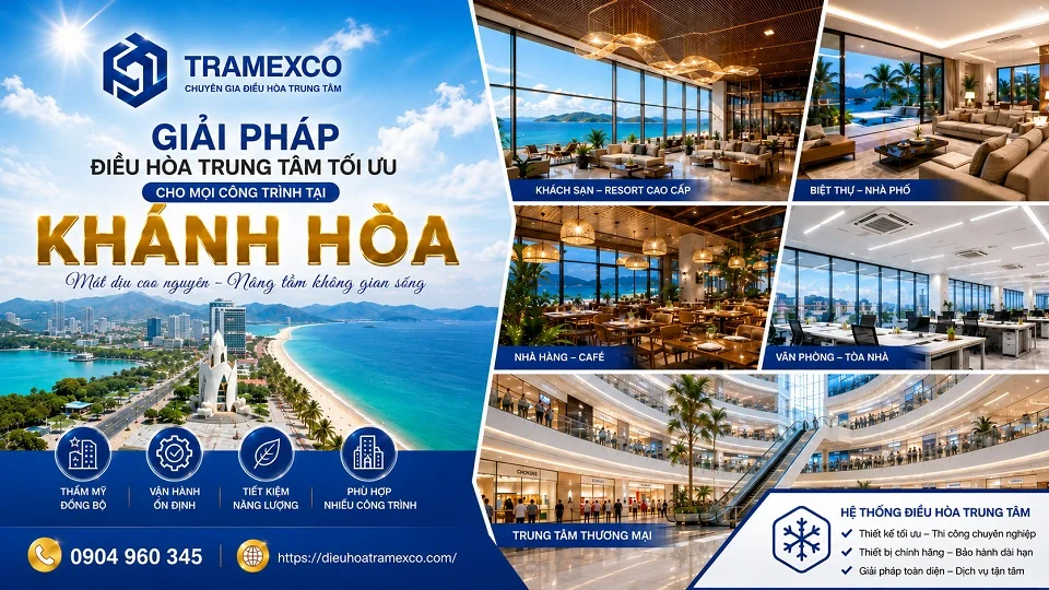 Lắp đặt đường ống và thiết bị điều hòa trung tâm tại Khánh Hòa