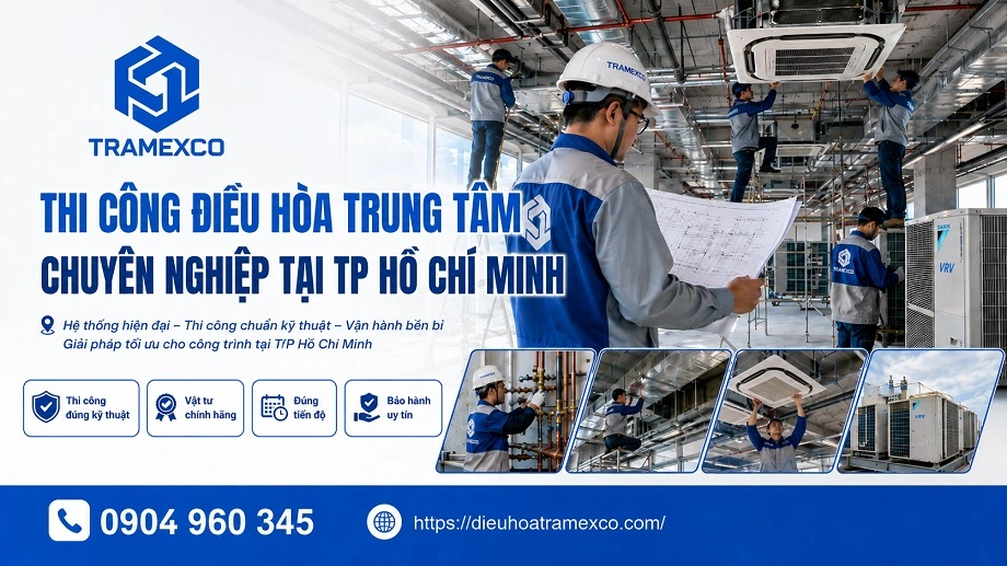 Thiết kế điều hòa trung tâm cho công trình tại TP Hồ Chí Minh