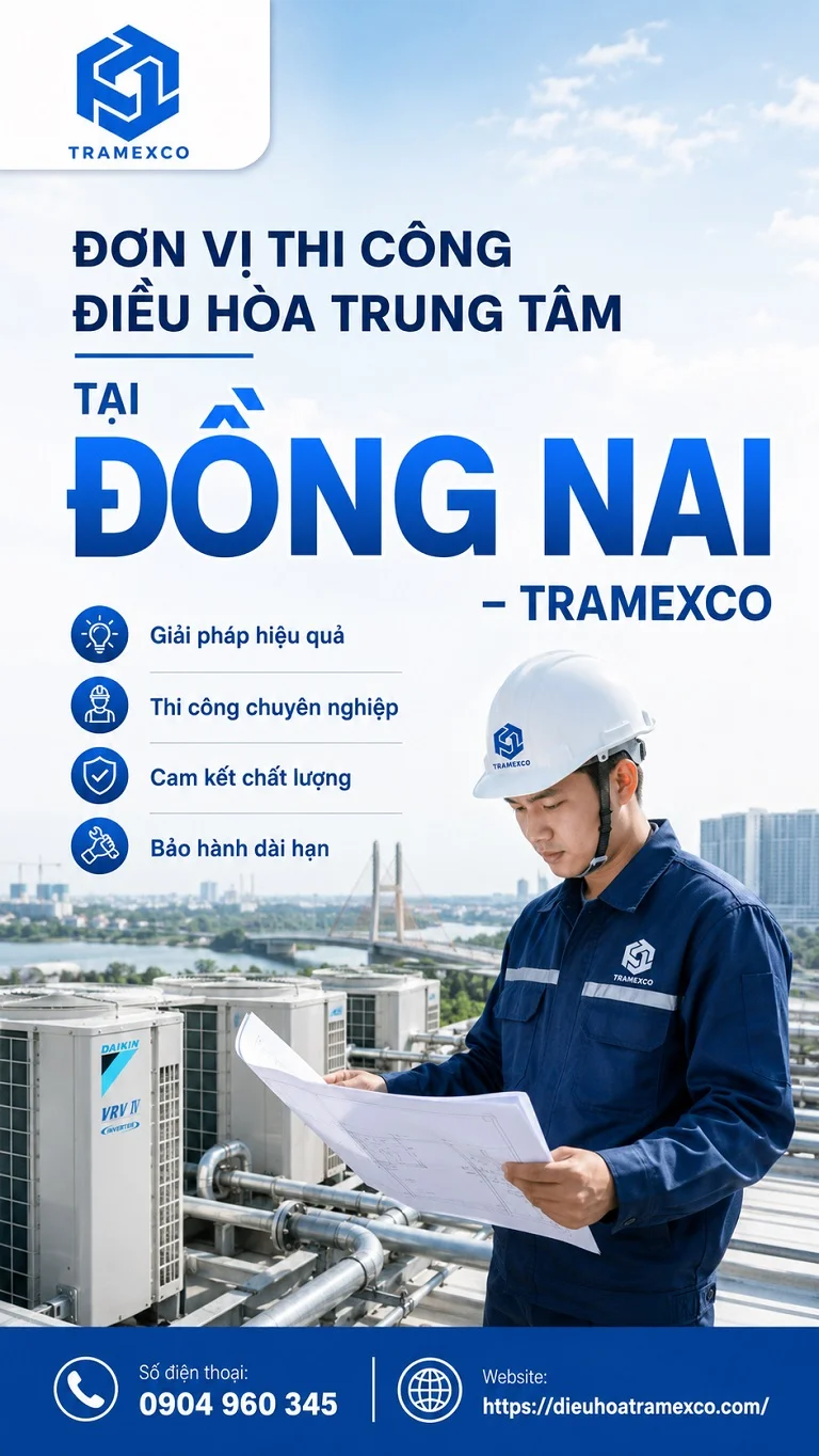 Thiết kế và thi công điều hòa trung tâm tại Đồng Nai