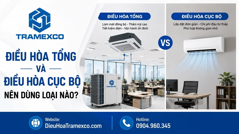 So sánh điều hòa tổng và điều hòa cục bộ theo nhu cầu sử dụng