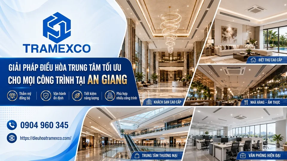 Thi công đường ống và dàn lạnh điều hòa trung tâm tại An Giang