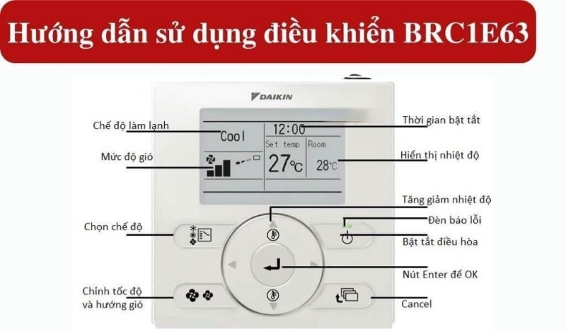 Hướng dẫn sử dụng bộ điều khiển BRC1E63