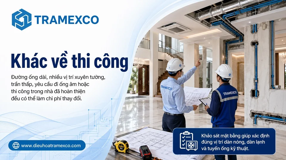 Kỹ sư khảo sát mặt bằng để lên phương án lắp đặt Daikin VRV