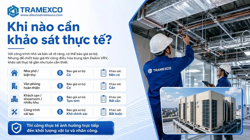 Thi công hệ thống Daikin VRV tại công trình thực tế