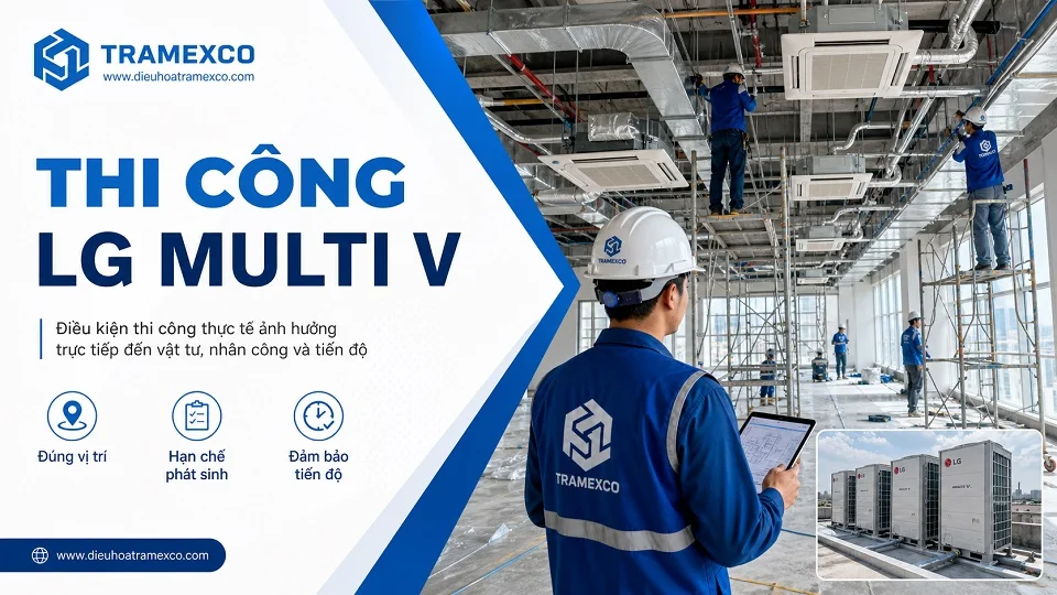 Thi công hệ thống LG Multi V cho công trình thực tế