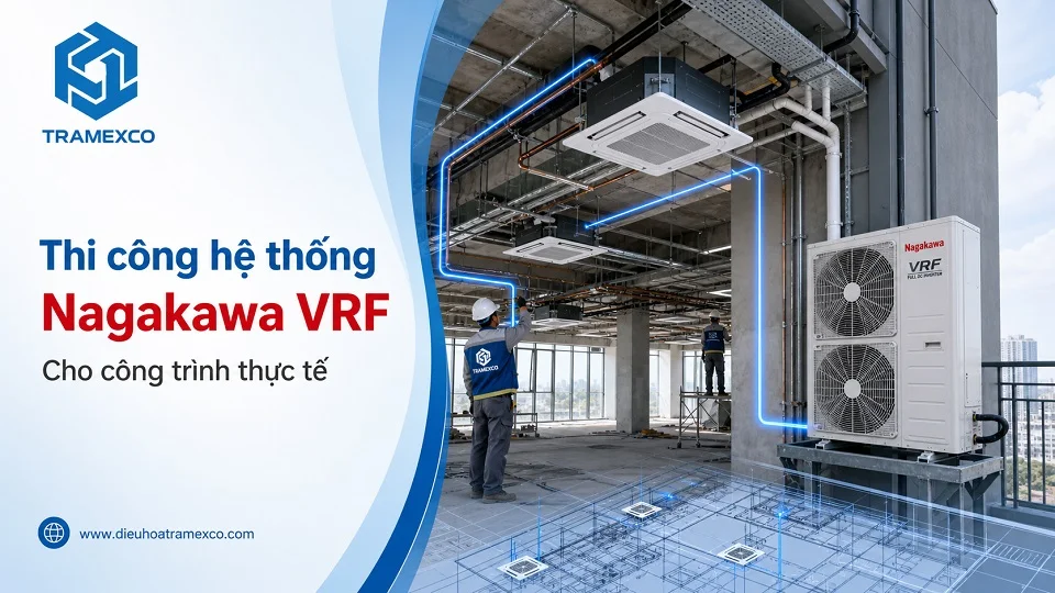 Thi công hệ thống Nagakawa VRF cho công trình thực tế