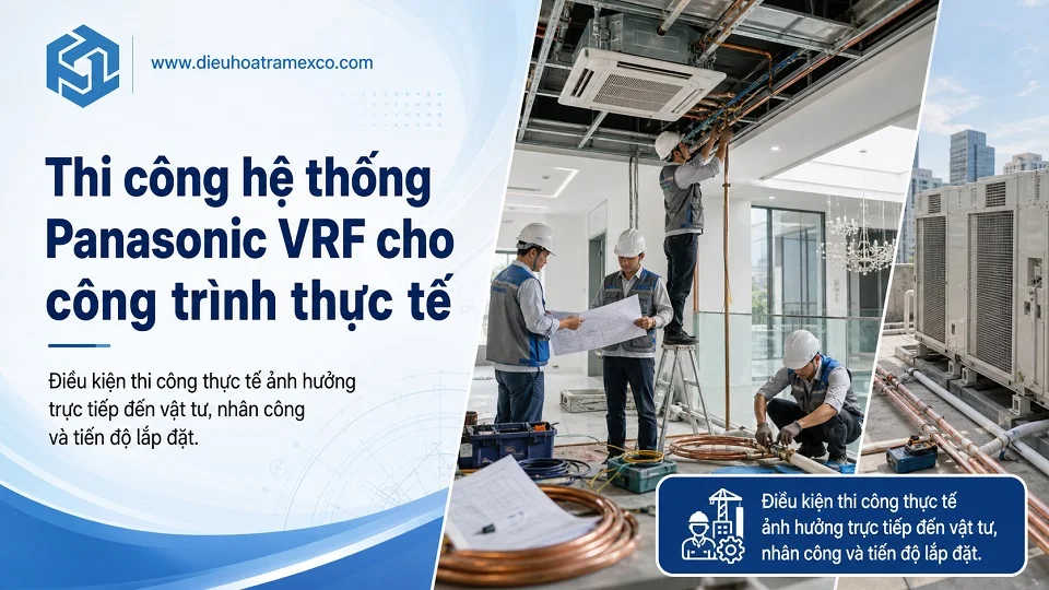 Thi công hệ thống Panasonic VRF cho công trình thực tế