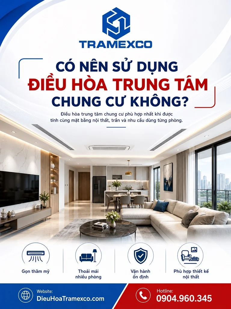 Kỹ sư tư vấn có nên sử dụng điều hòa trung tâm cho căn hộ chung cư