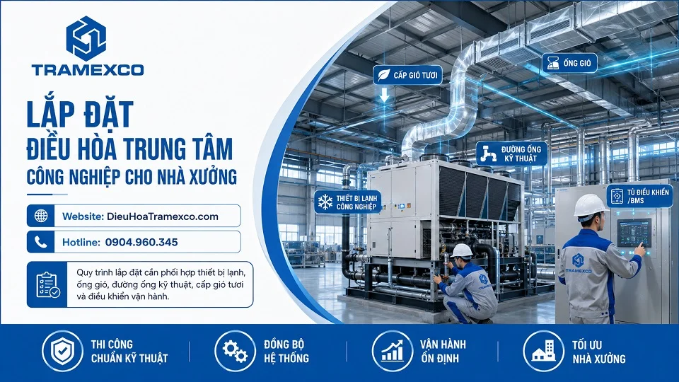Quy trình thi công HVAC và điều hòa trung tâm cho nhà xưởng