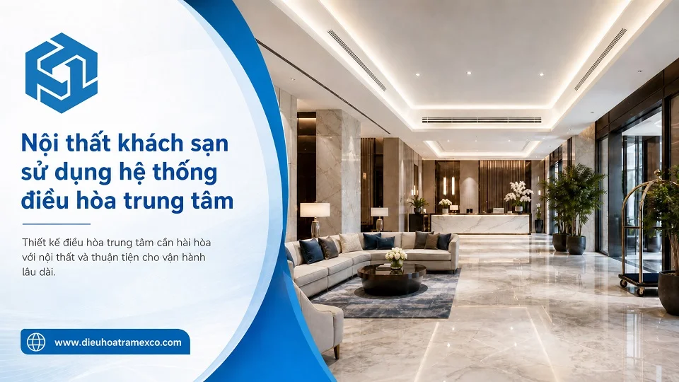 Nội thất khách sạn sử dụng hệ thống điều hòa trung tâm