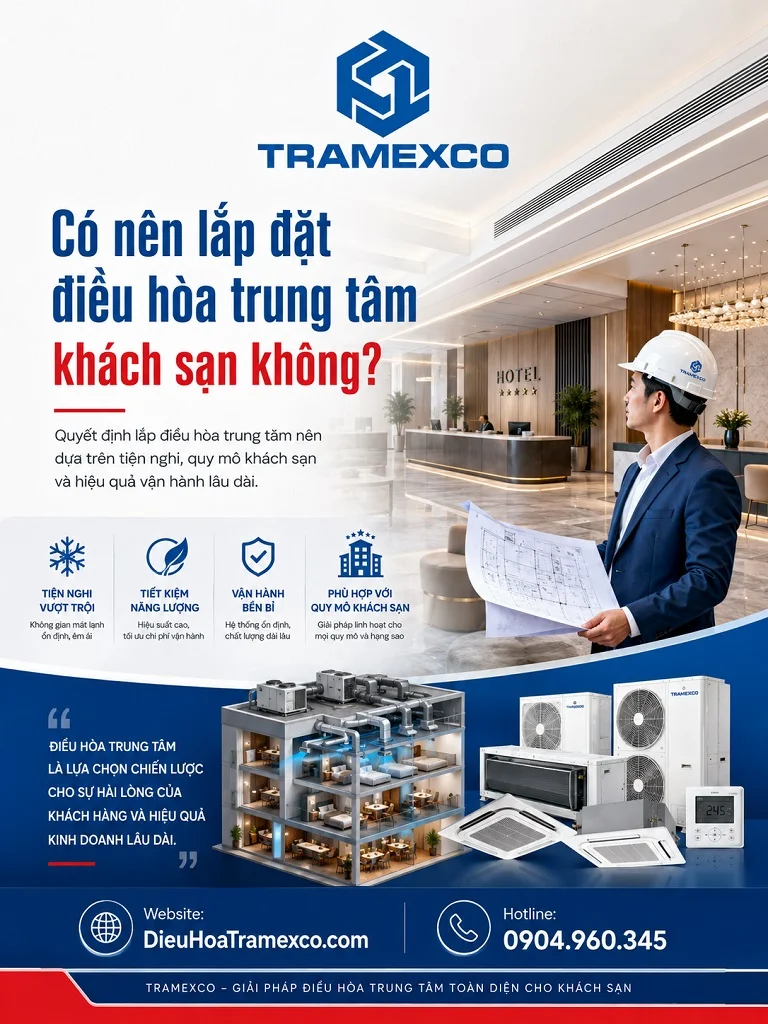 Kỹ sư tư vấn có nên lắp điều hòa trung tâm cho khách sạn