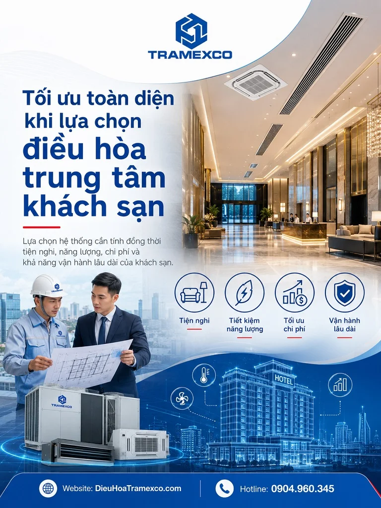 Kỹ sư tư vấn lựa chọn điều hòa trung tâm cho khách sạn