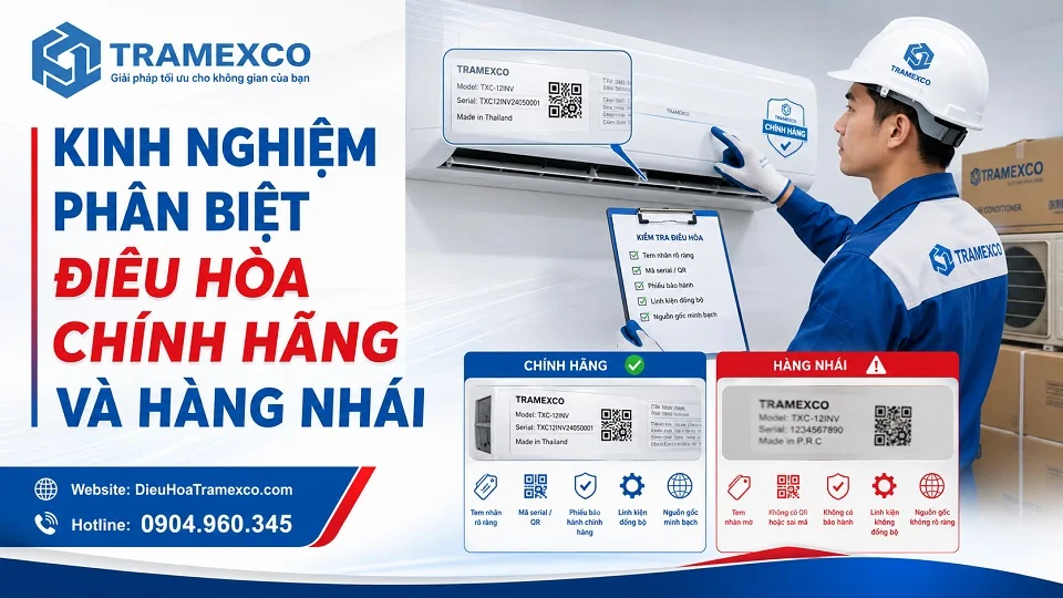 Kiểm tra model serial tem bảo hành và chứng từ khi mua điều hòa chính hãng