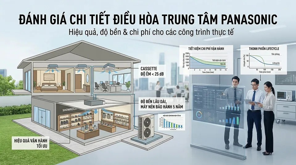 Đánh giá điều hòa trung tâm Panasonic có tốt không cho công trình thực tế