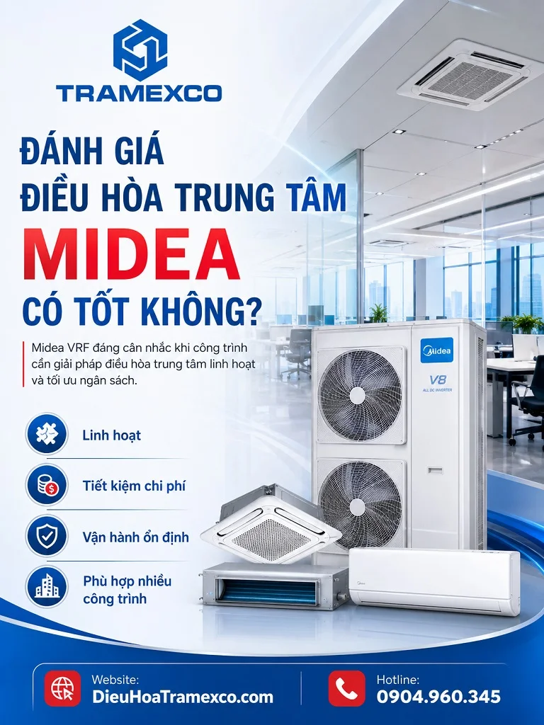 Kỹ sư tư vấn lựa chọn điều hòa trung tâm Midea cho công trình