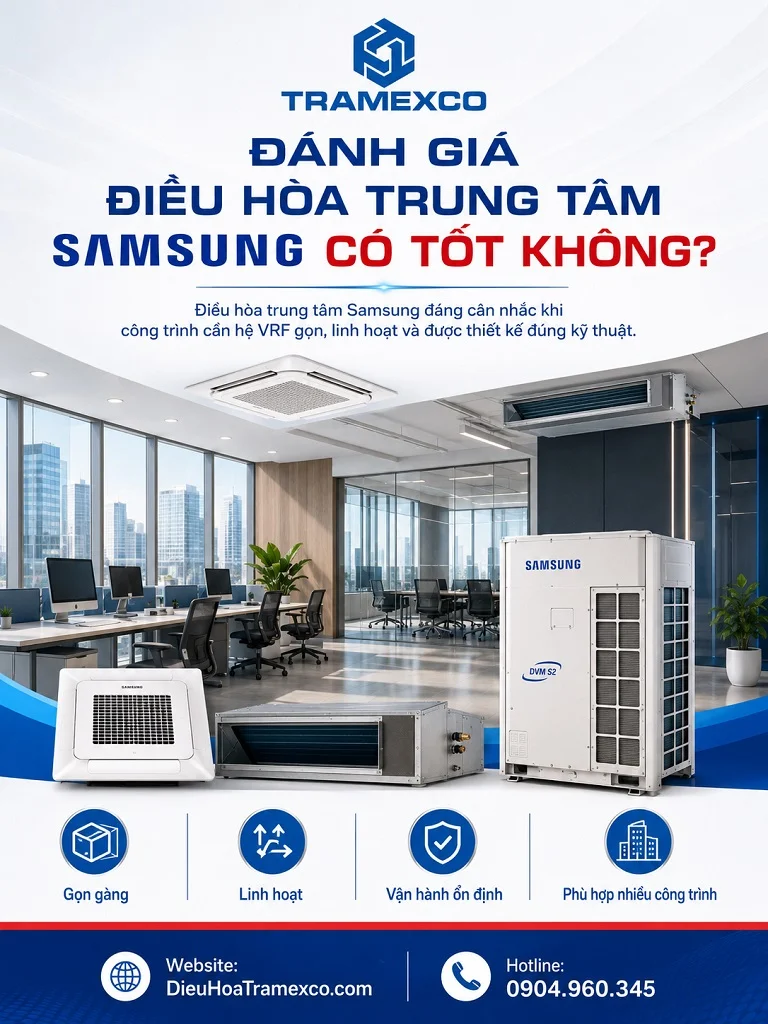 Kỹ sư tư vấn lựa chọn điều hòa trung tâm Samsung cho công trình