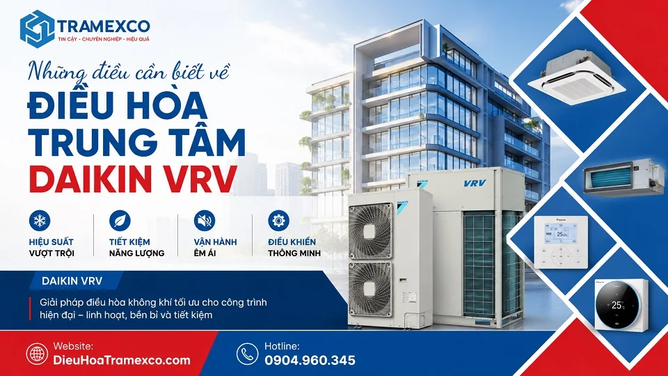 Sơ đồ tổng quan hệ thống điều hòa trung tâm Daikin VRV cho công trình