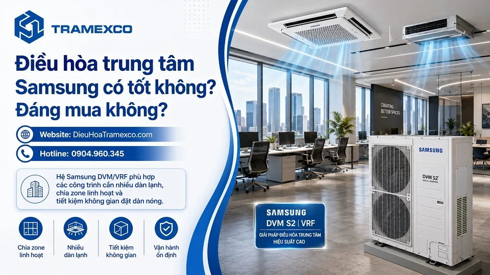 Giải pháp điều hòa trung tâm Samsung DVM VRF cho công trình nhiều khu vực