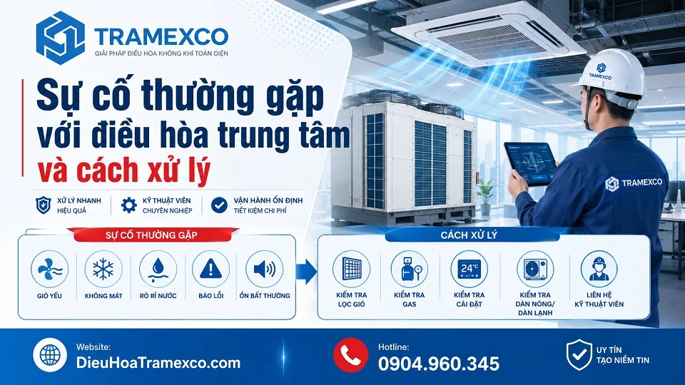 Kiểm tra lỗi điều hòa trung tâm VRV VRF Chiller bằng thiết bị kỹ thuật
