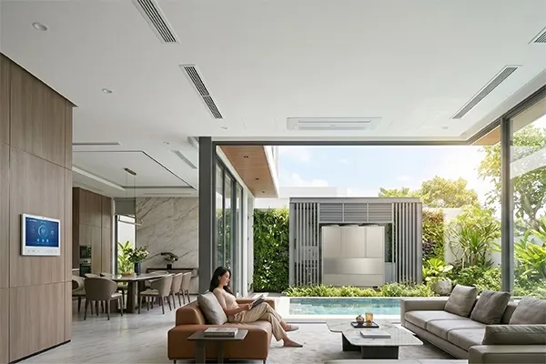 Không gian biệt thự với hệ thống làm mát thẩm mỹ