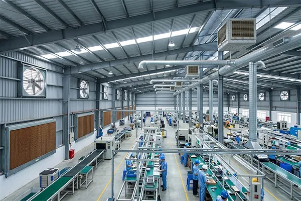Không gian nhà xưởng cần giải pháp làm mát ổn định